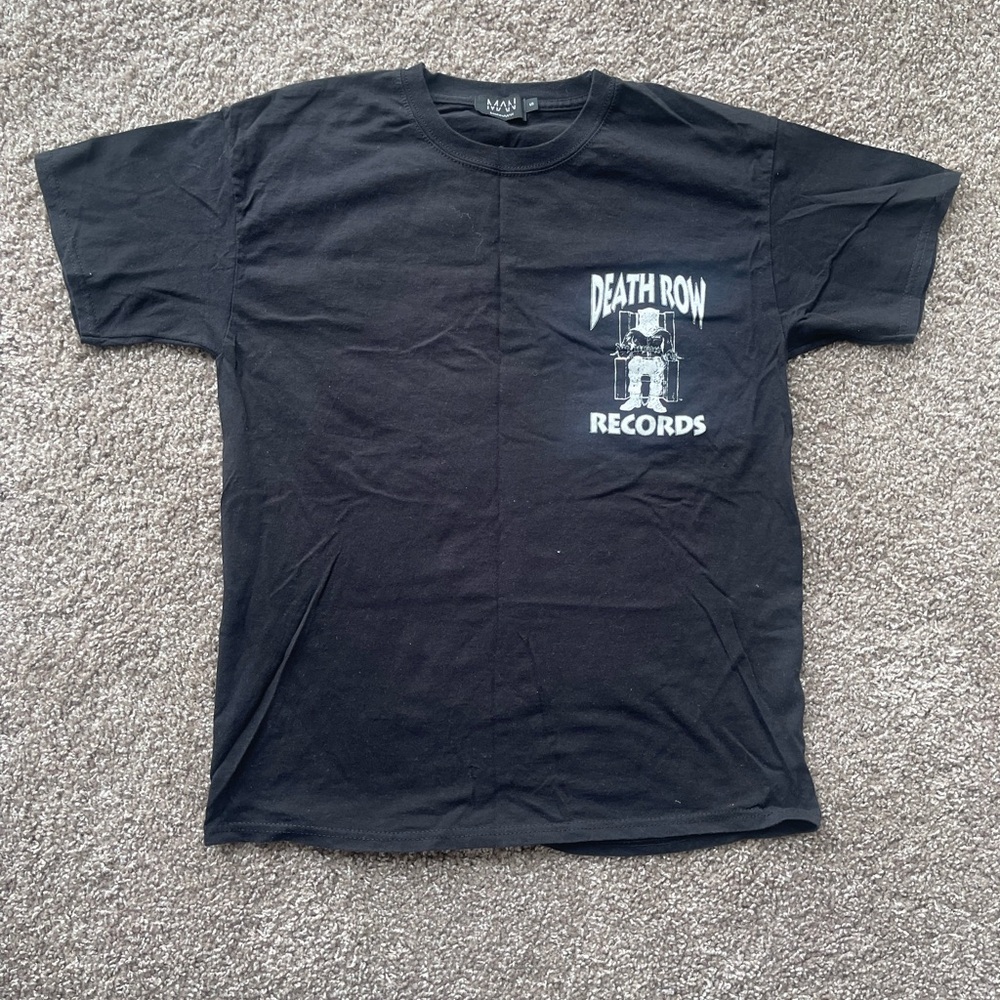 Boohooman Death Row Records Short Sleeve Tee Small Black
